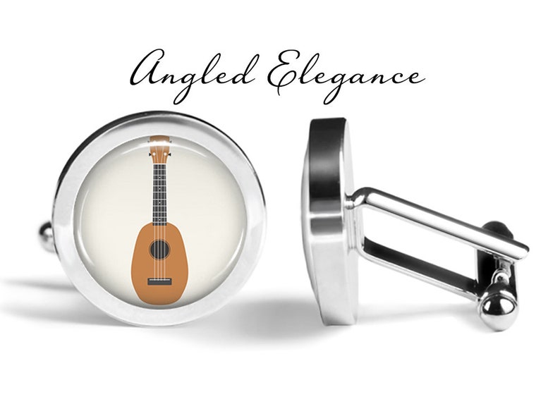 Lifetime Guarantee S1556 Ukulele Cufflinks Ukuleles Cuff Links Music Cufflink Hawaiian Cuff Link