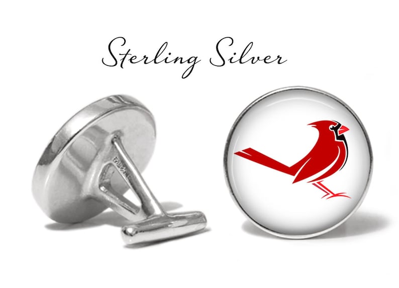 Lifetime Guarantee Cardinals Bird Cufflink S1386 Cardinal Cufflinks Pair Red Cardinal Cuff Links Birds Cuff Link