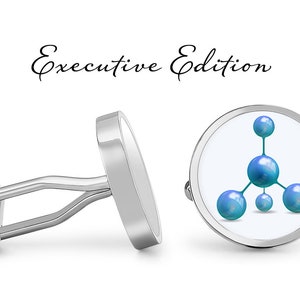 Molecular Structure Molecule Cufflinks - Biochem Science Cuff Links (Lifetime Guarantee) S2474