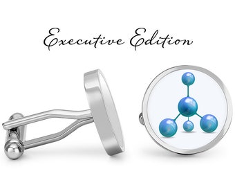 Molecular Structure Molecule Cufflinks - Biochem Science Cuff Links (Lifetime Guarantee) S2474