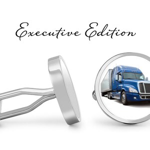 Big Rig Cufflinks - Trucker Cufflinks - Truck Driver Cuff Links - 18 Wheeler Wedding Cufflinks (Pair) Lifetime Guarantee (S0516)