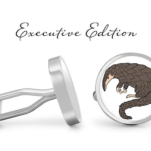 Pangolin Cufflinks Pangolins Cuff Links (Lifetime Guarantee) S2165