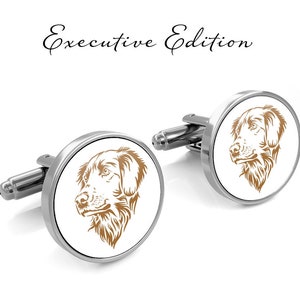 Golden Retriever Cufflinks - Retriever Dog Cuff Links (Lifetime Guarantee) S2834