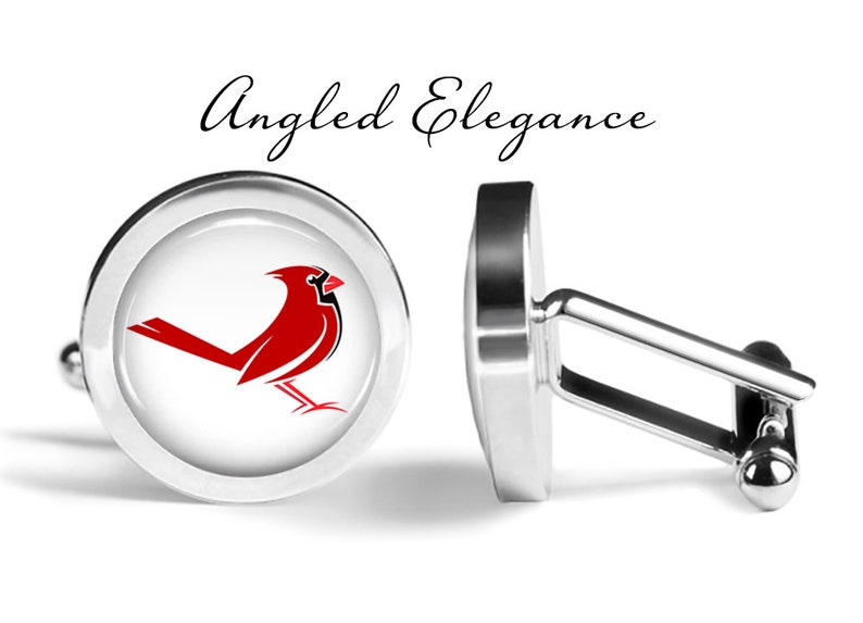 Lifetime Guarantee Cardinals Bird Cufflink S1386 Cardinal Cufflinks Pair Red Cardinal Cuff Links Birds Cuff Link