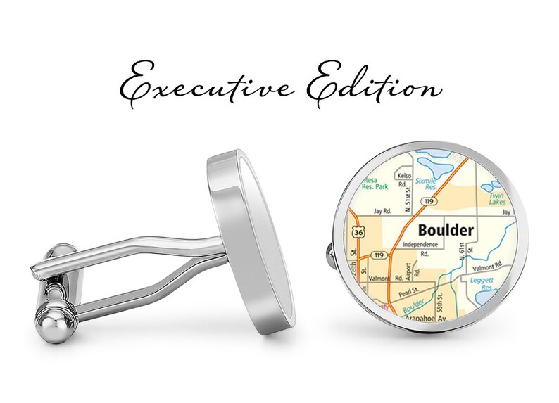 Boulder Cufflinks Colorado Cuff Links Boulder Co Map Cufflink Lifetime Guarantee S2189
