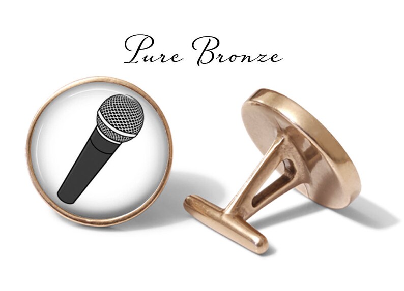 Lifetime Guarantee Microphone Cufflinks Mic Cuff Links Singer Cufflinks Music Cufflinks S0573 Pair Singing Cufflinks