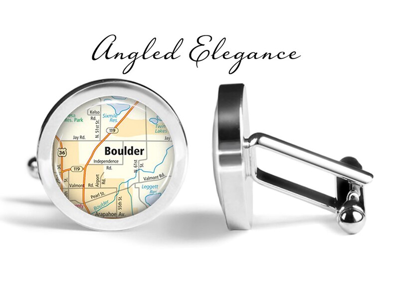 Boulder Cufflinks Colorado Cuff Links Boulder Co Map Cufflink Lifetime Guarantee S2189