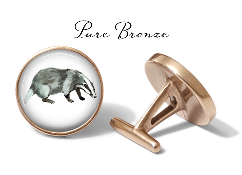 Lifetime Guarantee Badger Wedding Badger Cufflinks Honey Badger Cufflinks S0282 Badger Gift Pair Honeybadger