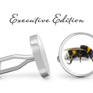 Bumblebee Cufflinks - Bumble Bee Cuff Links - Bees Cufflink (Pair) Lifetime Guarantee (S1188)