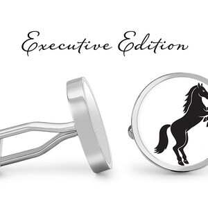 Horse Cufflinks Horses Cuff Links Equestrian Cufflink (Lifetime Guarantee) S1796