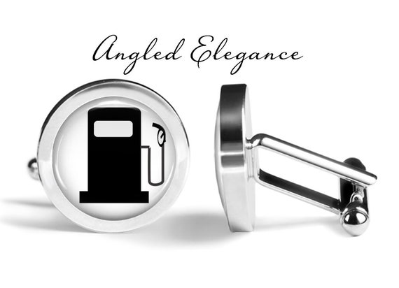 Solid Bronze Gas Pump Petrol Cufflinks