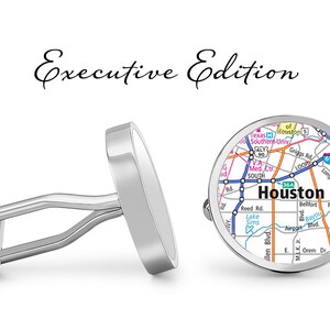 Houston Cufflinks Texas Cuff Links Carte Cufflink (Garantie à vie) S2108