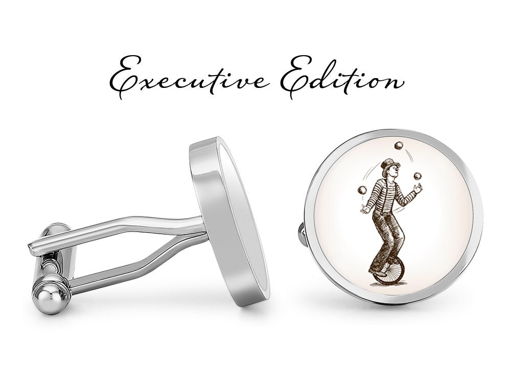 Solid Bronze Juggling Cufflinks Circus Juggler Cuff Links Solid Bronze Juggling Cufflinks Circus Juggler Cuff Links
