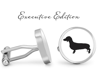 Wiener Dog Cufflinks - Dachshund Cuff Links - Dog Cufflink (Pair) Lifetime Guarantee (S1488)