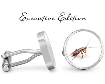 Cricket Cufflinks -Tiny Cricket Cuff Links - Insect Cufflink - Bug Cuff Links (Pair) Lifetime Guarantee (S0738)