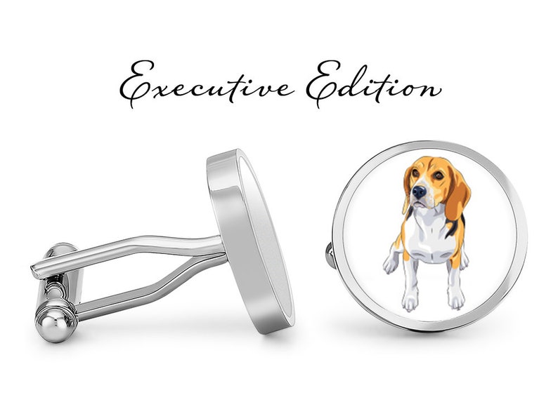 S0276 Beagle Cufflinks Pair Lifetime Guarantee Beagle Cufflink Dog Cufflinks Beagle Gift Dog Wedding Gift