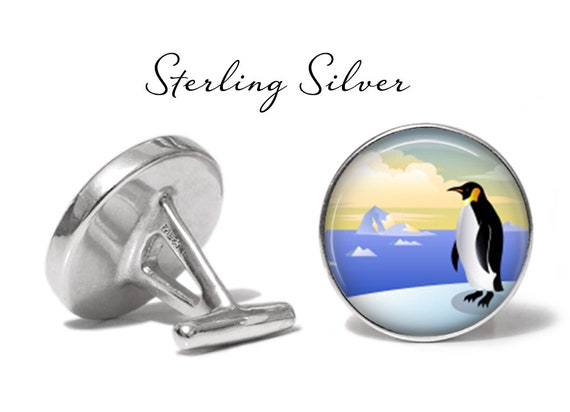 Silver penguin cufflinks best sale