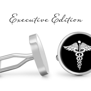 Medical Medici Cufflinks - Doctor Cuff Links - MD Cufflink - Physician Cuff Link (Pair) Lifetime Guarantee (S1498)