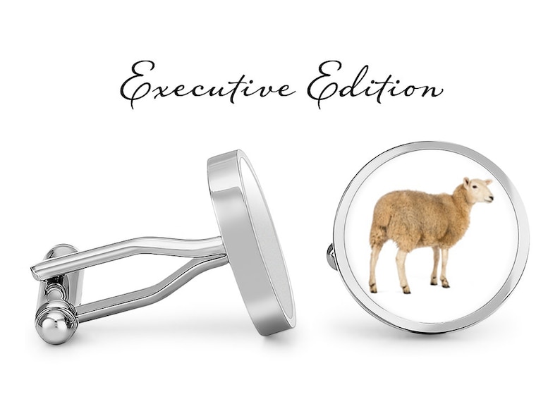 Lifetime Guarantee Sheep Cuff Links S0693 Animal Cufflinks Pair Cufflinks Sheep Wedding Gift for Him Sheep Cufflinks