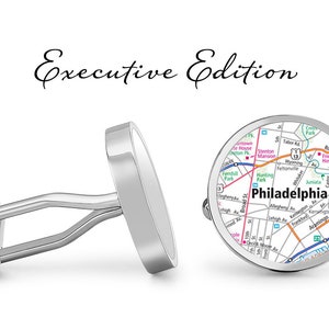 Philadelphia Cufflinks Pennsylvania Cuff Links City Carte Cufflink (Garantie à vie) S2110