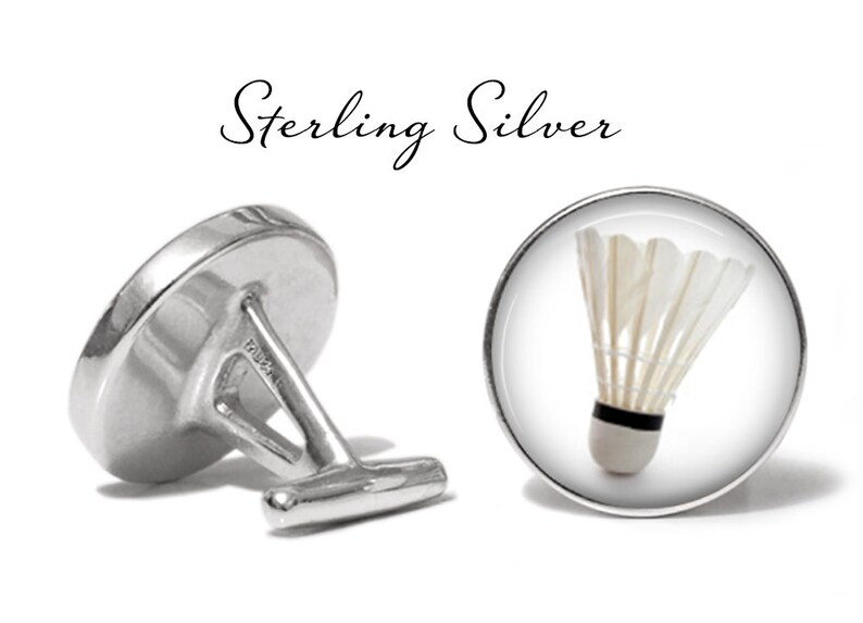 Sports Cuff Links Badminton Cufflinks Lifetime Guarantee Wedding Cufflink Pair S0637 Shuttlecock Cufflinks