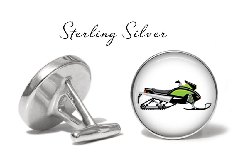 Pair Snow Mobile Cuff Links Green Snowmobile Cufflinks Cufflinks Winter Cufflink Lifetime Guarantee S0612 Christmas Cuff Links