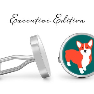 Corgi Dog Cufflinks - Welsch Corgi Cuff Links (Lifetime Guarantee) S2710