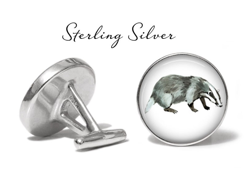 Lifetime Guarantee Badger Wedding Badger Cufflinks Honey Badger Cufflinks S0282 Badger Gift Pair Honeybadger