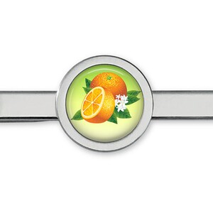 Oranges Tie Clip - Orange Tie Bar - Orange Tie Clip - Orange Tie Bar - Cufflinks Accessories (Lifetime Guarantee) T0188