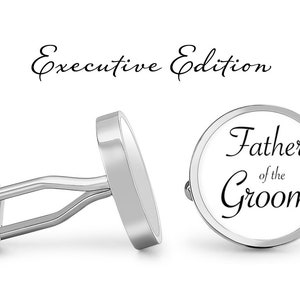 Cufflinks - Father of the Groom Cufflinks - Wedding Cufflinks - Wedding Gift for Dad (Pair) Lifetime Guarantee (S0669)
