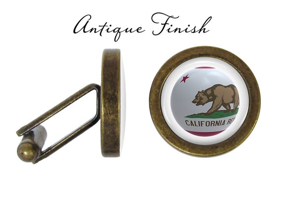カリフォルニア州カフスボタン - カリフォルニア州旗カフスボタン