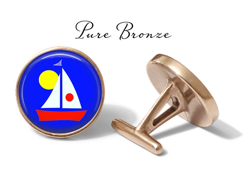 Lifetime Guarantee Boat Cufflinks Pair Maritime Cufflink - Sailboat Cufflinks Artsy Sailboat Cufflinks S0915 Beach Cuff Links