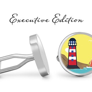 Lighthouse Cufflinks Watchtower Cuff Links Nautical Cufflink (Lifetime Guarantee) S1620