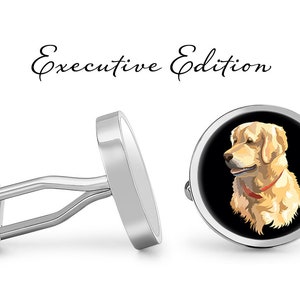 Oakmont Cufflinks Golden Retriever Cufflinks Retriever Cuff Links Dog Cufflink (Lifetime Guarantee) S1908