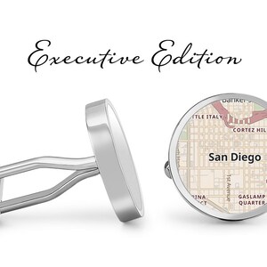 Carte Boutons de manchette San Diego Boutons de manchette Californie Cufflink (Garantie à vie) S2057