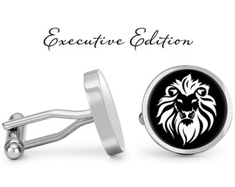 Lion Cufflinks - Lion Head Cuff Links (Lifetime Guarantee) S2596