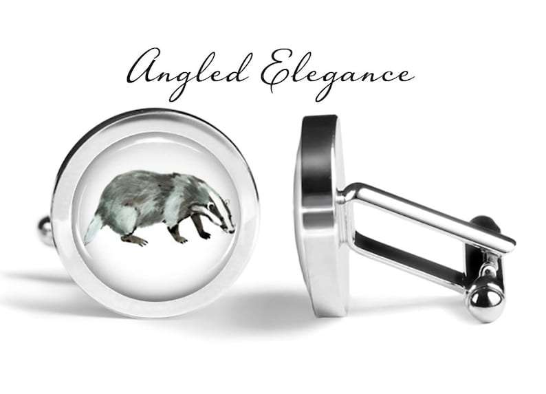 Lifetime Guarantee Badger Wedding Badger Cufflinks Honey Badger Cufflinks S0282 Badger Gift Pair Honeybadger