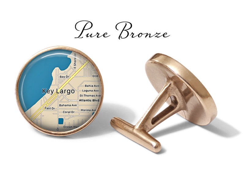Lifetime Guarantee S2131 Key Largo Cufflinks Florida Keys Cuff Links Map Cufflink