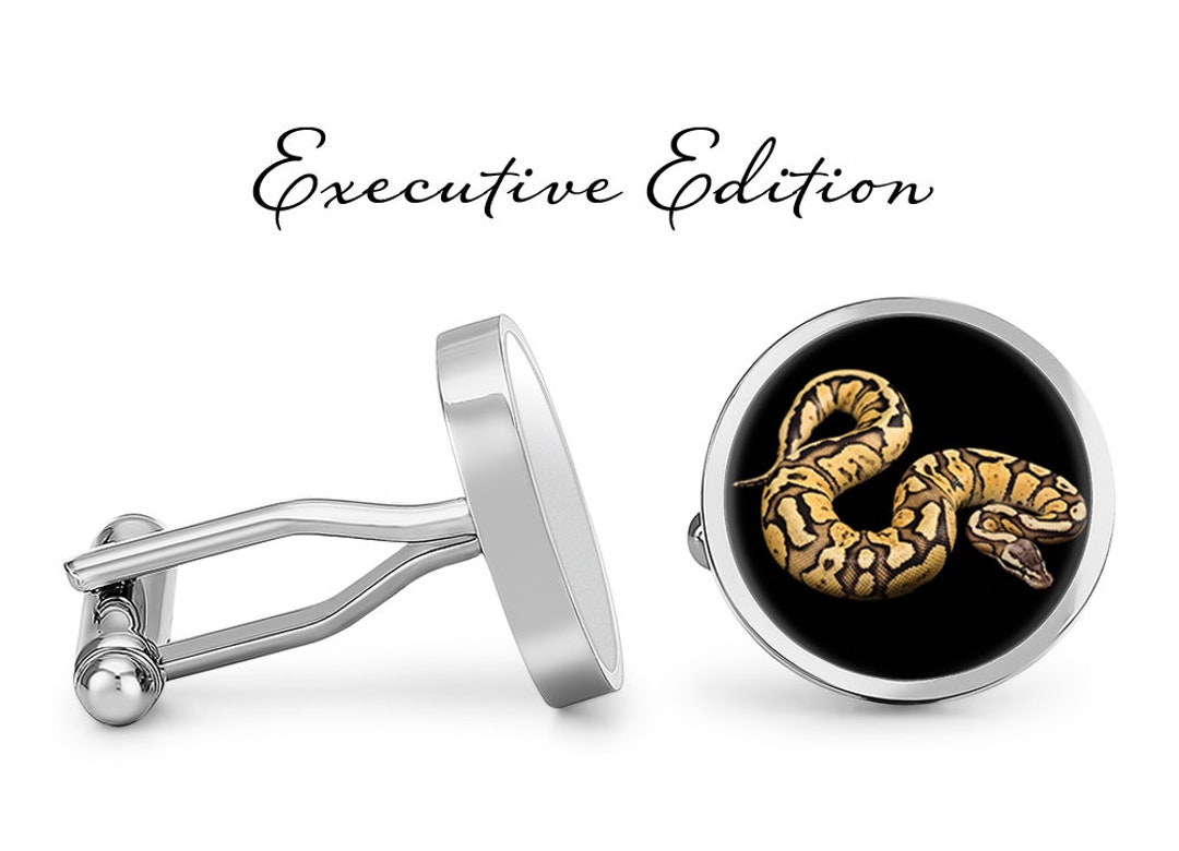 Python Cufflinks - Snake Cuff Links - Big Snake Cufflink (pair ...