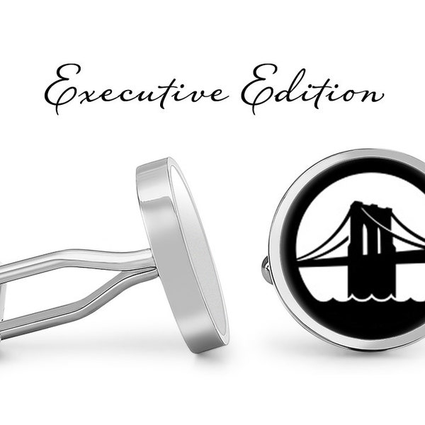 Brooklyn Bridge Cufflinks - Brooklyn Cufflinks - New York Cuff Links - NYC Cufflink (Pair) Lifetime Guarantee (S0796)