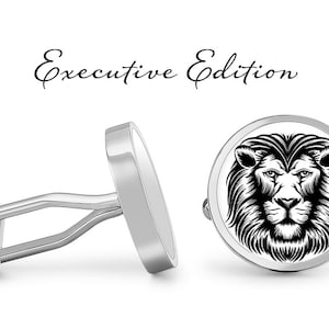 Lion Cufflinks Lions Cuff Links Big Cat Cufflink (Lifetime Guarantee) S2001