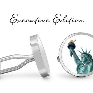Statue Of Liberty Cufflinks - New York Cuff Links - NY Cufflink (Pair) Lifetime Guarantee (S0094)