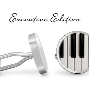 Piano Key Cufflinks - Piano Cufflinks - Pianist Cuff Links - Music Cufflink - Piano Player Cuff Links (Pair) Lifetime Guarantee (S0682)