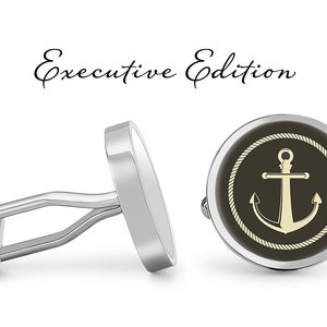 Nautical Anchor Cufflinks - Nautical Cuff Links - Anchor Cufflink (Pair) Lifetime Guarantee (S0957)