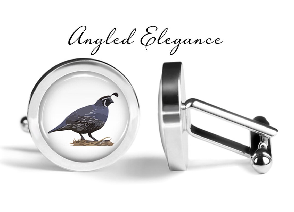 California Quail Cufflinks Quail Cuff Links Bird Cufflinks Etsy
