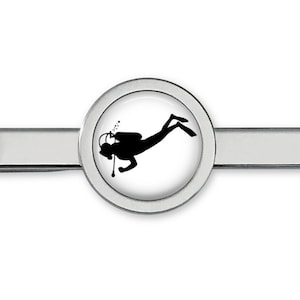 Scuba Diving Tie Clip - Scuba Diver Tie Bar - Scuba Tie Clip - Cufflinks Accessories (Lifetime Guarantee) T0098