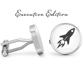 Rocket Cufflinks Rocketship Cuff Links Space Cufflink (Lifetime Guarantee) S1613