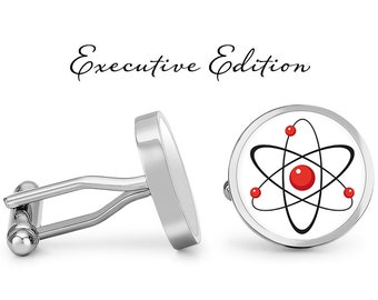 Atom Cufflinks - Science Cuff Links - Scientist Cufflink (Lifetime Guarantee) S2470