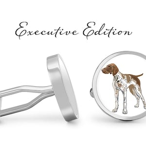 Oakmont Cufflinks German Shorthaired Pointer Cufflinks Pointer Dog Cuff Links (Lifetime Guarantee (S1925)