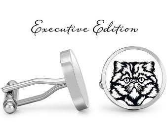 Persian Cufflinks - Cat Cuff Links (Lifetime Guarantee) S2724